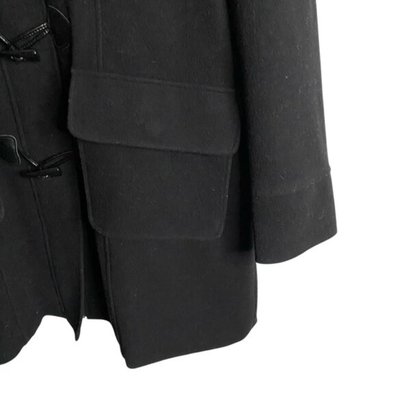 Torrid Women's Black Ponte Toggle Cozy Hooded Coat - Picture 5 of 13